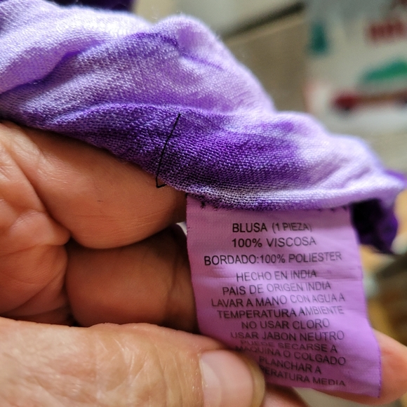 (912) Anjili MR, Size 40, Purples colors, very pretty Top, Blouse, - Picture 8 of 11